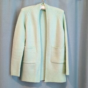 GUC Sz S Chic Wish fuzzy mint green cardigan